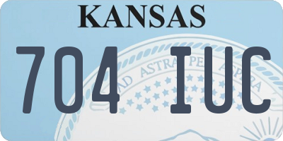 KS license plate 704IUC