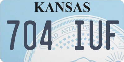 KS license plate 704IUF