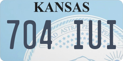 KS license plate 704IUI