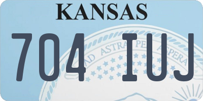KS license plate 704IUJ