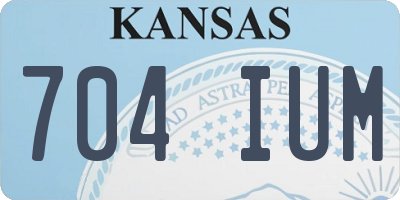 KS license plate 704IUM