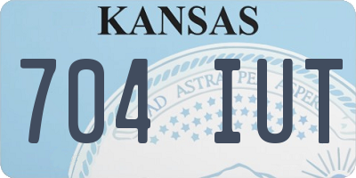KS license plate 704IUT