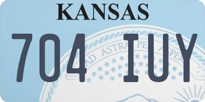 KS license plate 704IUY