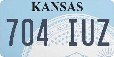 KS license plate 704IUZ