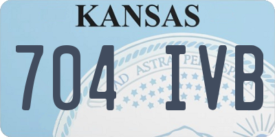 KS license plate 704IVB