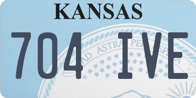 KS license plate 704IVE