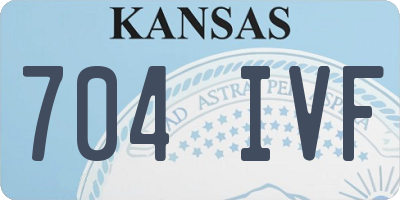 KS license plate 704IVF