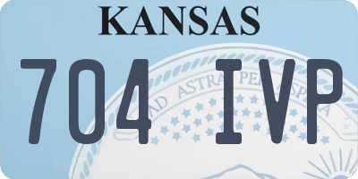 KS license plate 704IVP