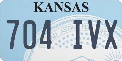 KS license plate 704IVX