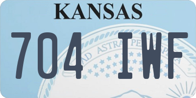KS license plate 704IWF