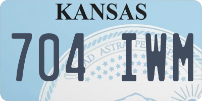 KS license plate 704IWM
