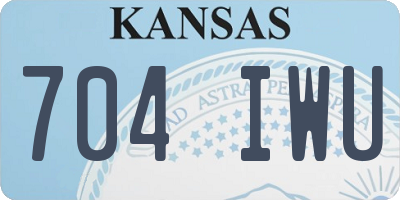 KS license plate 704IWU