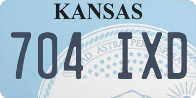 KS license plate 704IXD