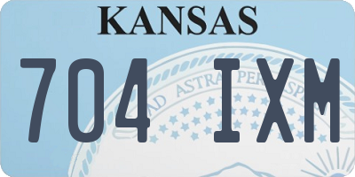 KS license plate 704IXM