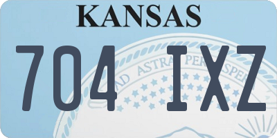 KS license plate 704IXZ