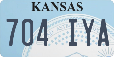 KS license plate 704IYA