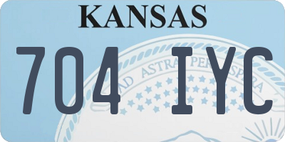 KS license plate 704IYC