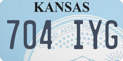 KS license plate 704IYG
