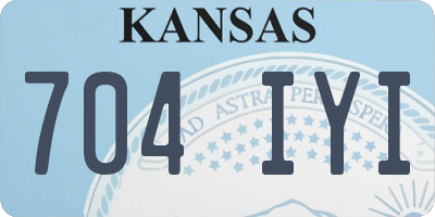 KS license plate 704IYI