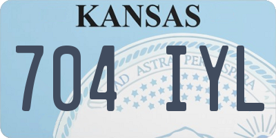 KS license plate 704IYL