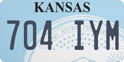 KS license plate 704IYM