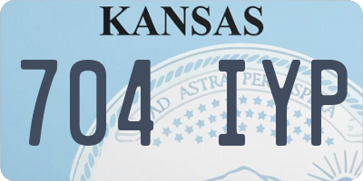 KS license plate 704IYP