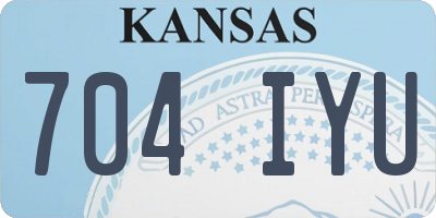 KS license plate 704IYU