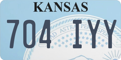 KS license plate 704IYY