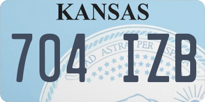 KS license plate 704IZB