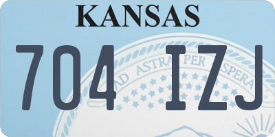 KS license plate 704IZJ