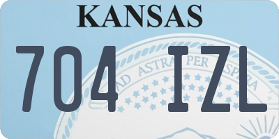 KS license plate 704IZL