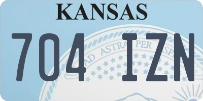 KS license plate 704IZN