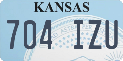 KS license plate 704IZU