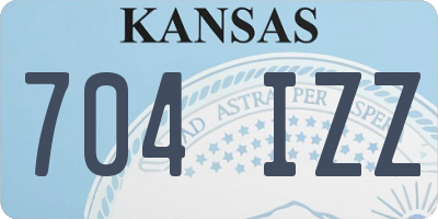 KS license plate 704IZZ