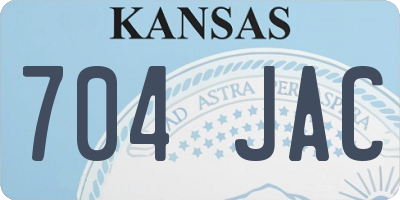 KS license plate 704JAC