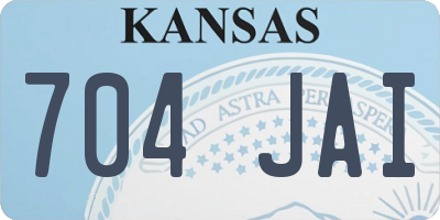 KS license plate 704JAI