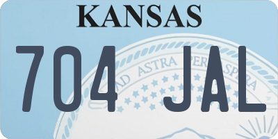 KS license plate 704JAL