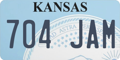 KS license plate 704JAM