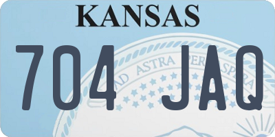 KS license plate 704JAQ