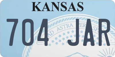 KS license plate 704JAR