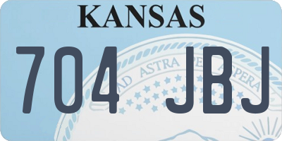 KS license plate 704JBJ