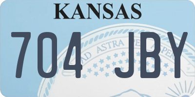 KS license plate 704JBY