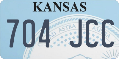 KS license plate 704JCC