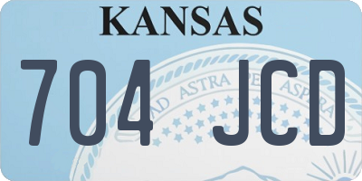 KS license plate 704JCD