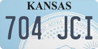 KS license plate 704JCI