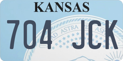 KS license plate 704JCK