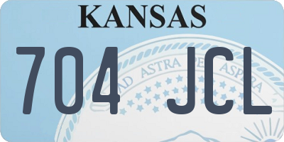 KS license plate 704JCL