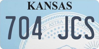 KS license plate 704JCS