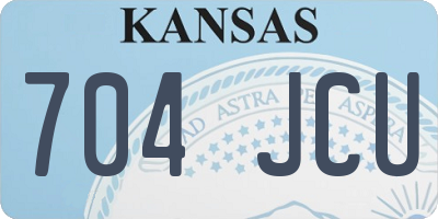 KS license plate 704JCU