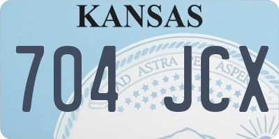 KS license plate 704JCX